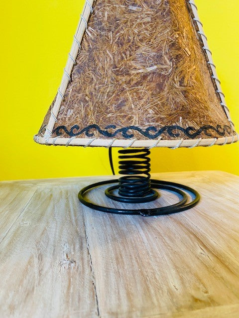 Lampe de printemps ethnique abatjour tissu naturel