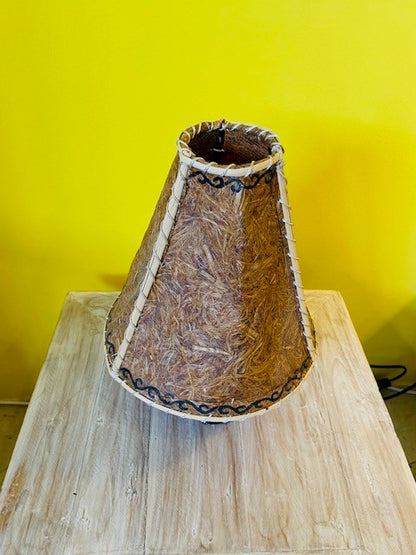 Lampe de printemps ethnique abatjour tissu naturel
