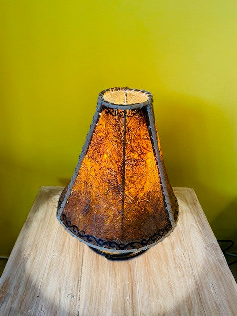 Lampe de printemps ethnique abatjour tissu naturel