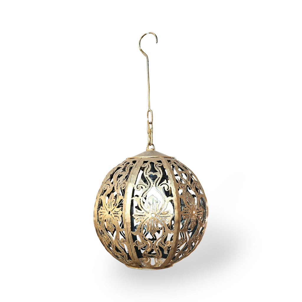 Lampadario etnico orientale in ferro battuto