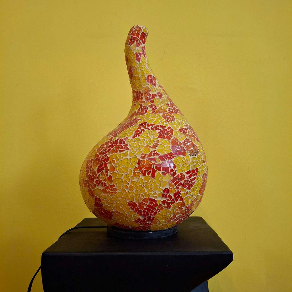 Lampada etnica in mosaico di vetro abatjour