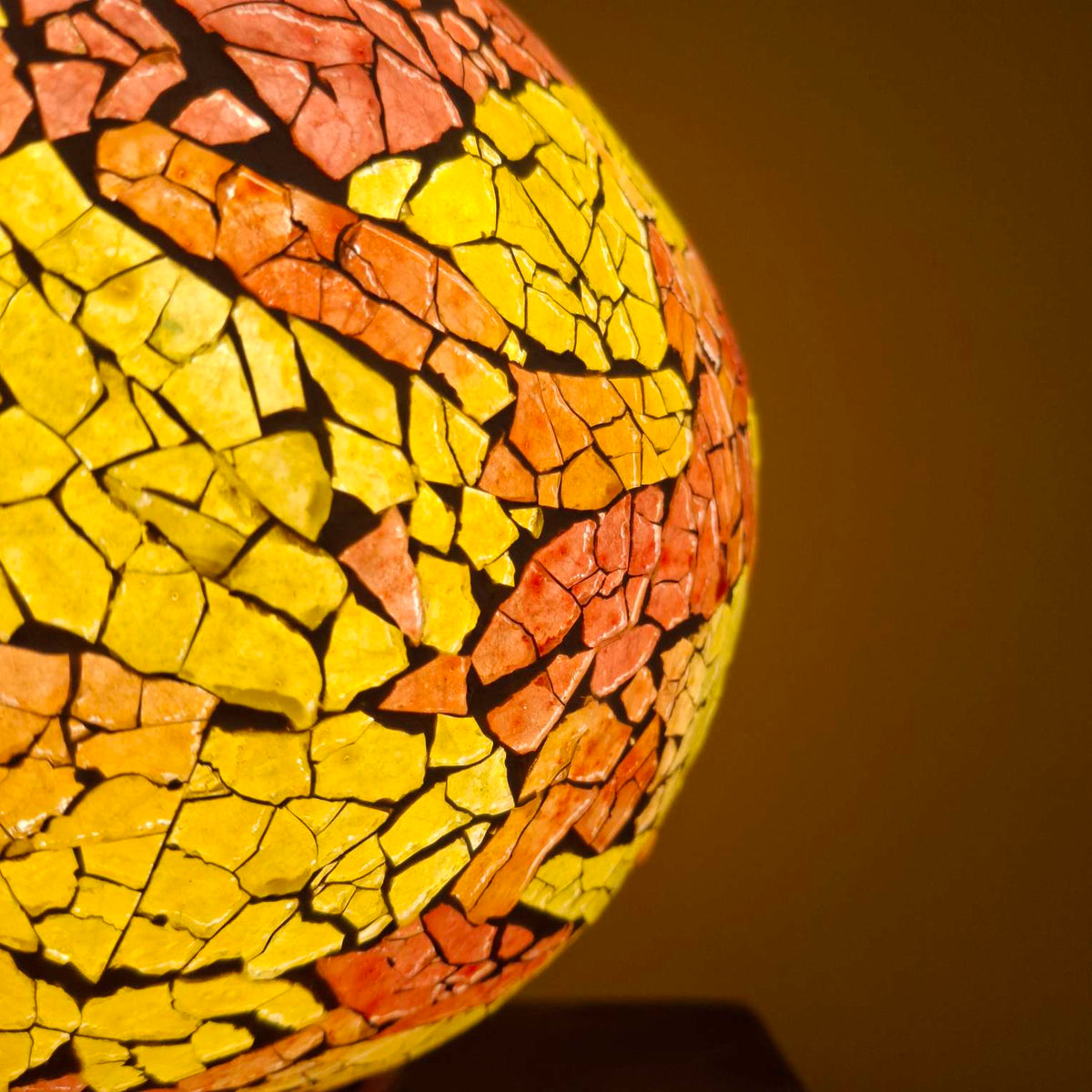 Lampada etnica in mosaico di vetro abatjour