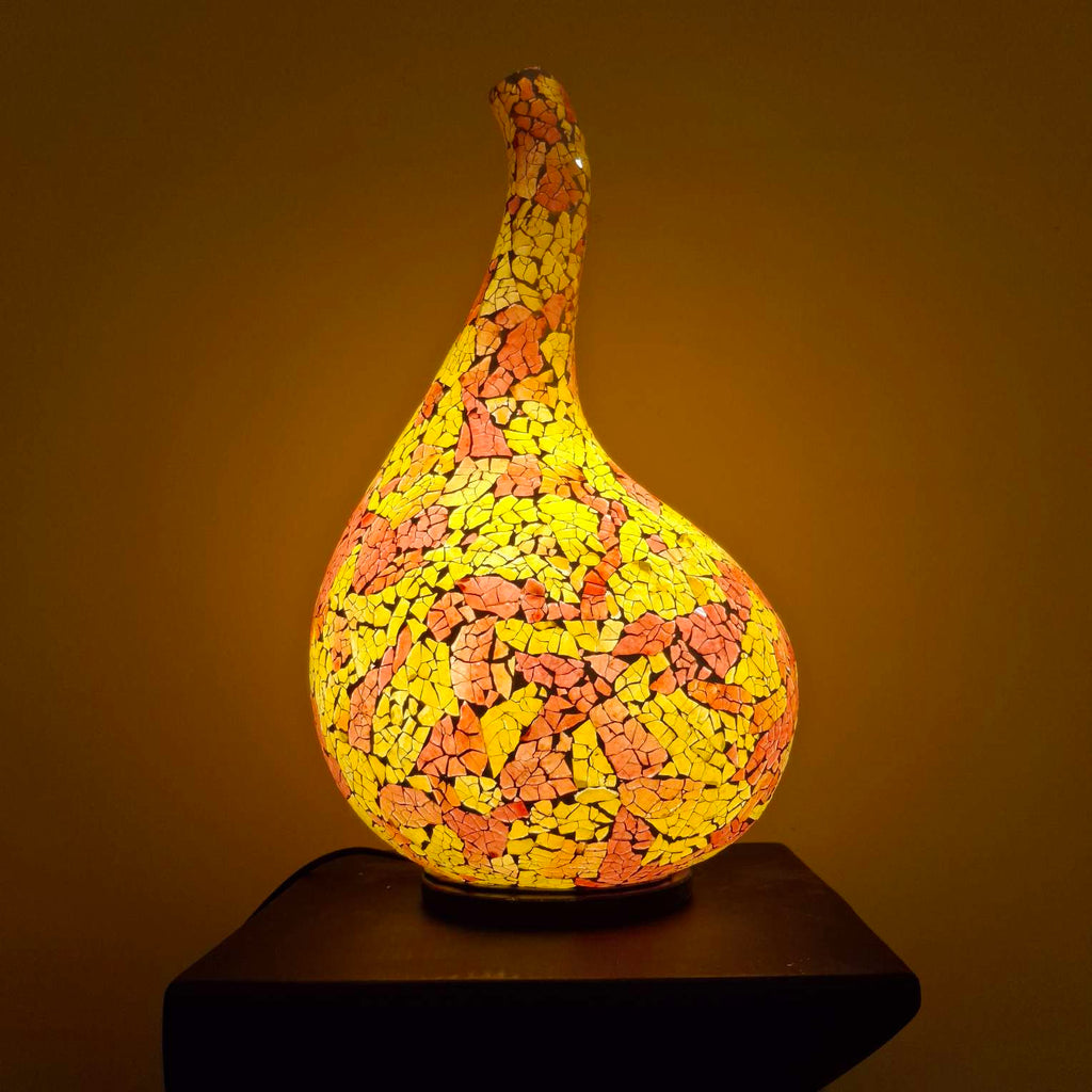 Lampada etnica in mosaico di vetro abatjour