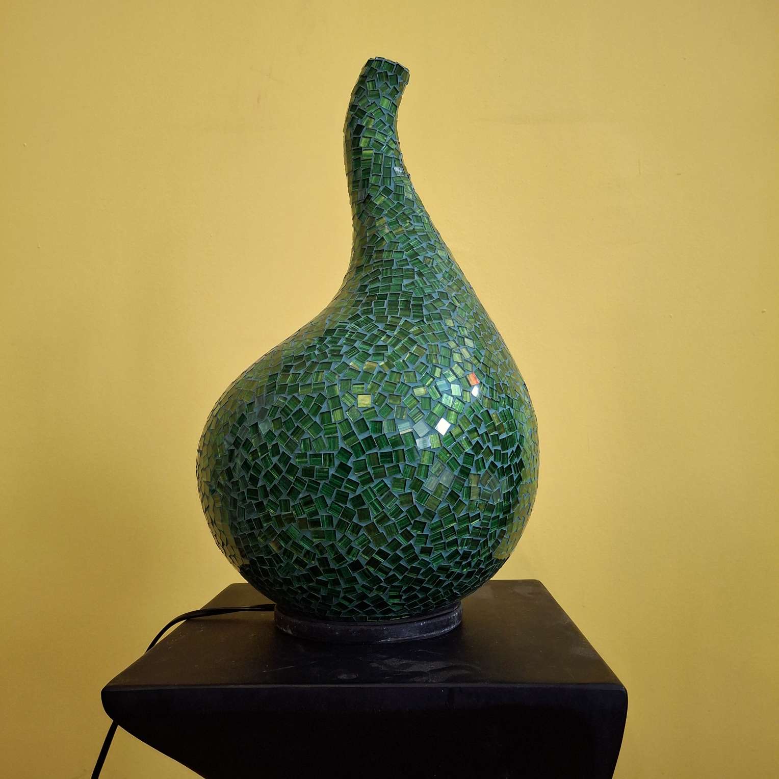 Lampada da tavolo etnica in mosaico di vetro a cigno - ETNICBAY
