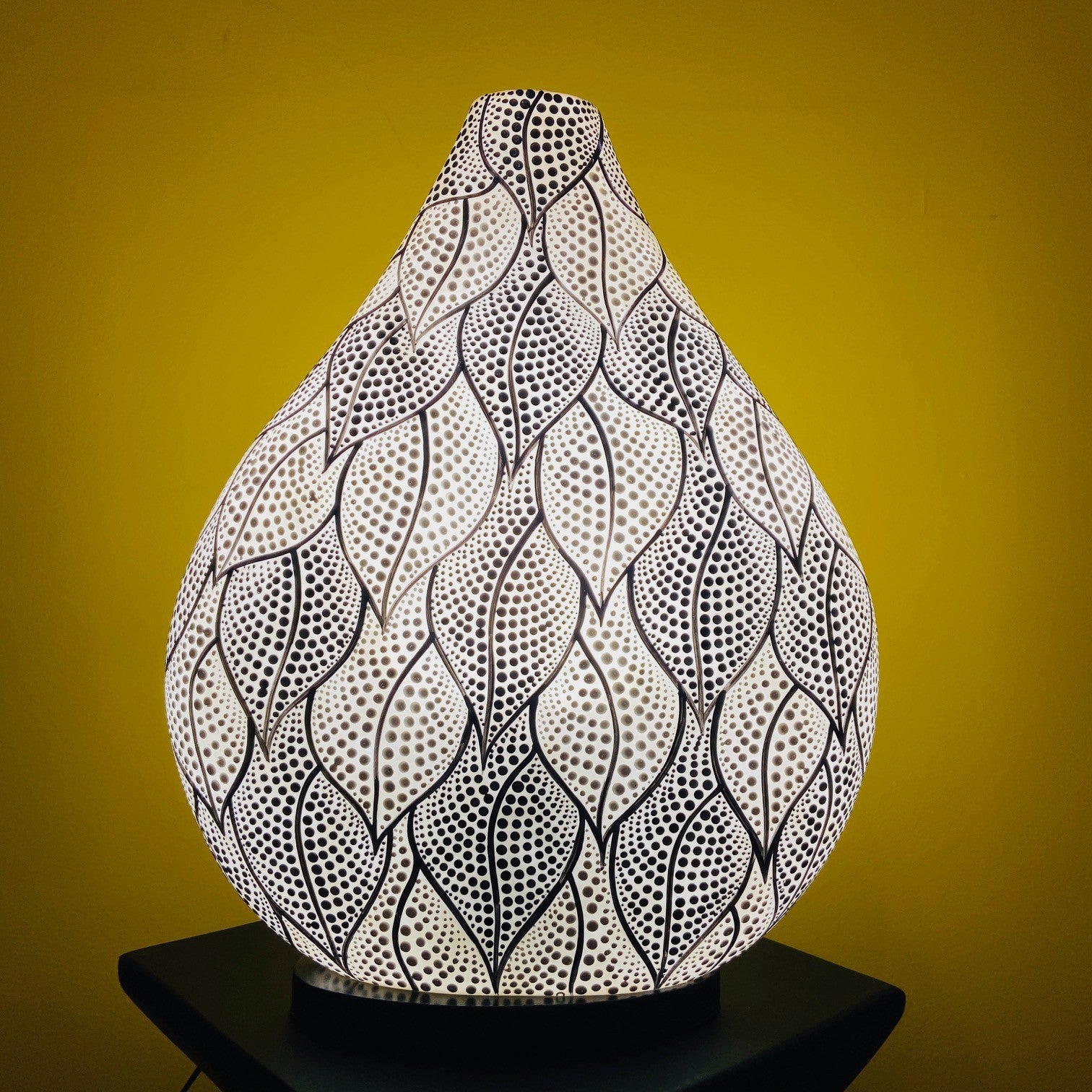 Lampada da tavolo design floreale abatjour etnica - ETNICBAY