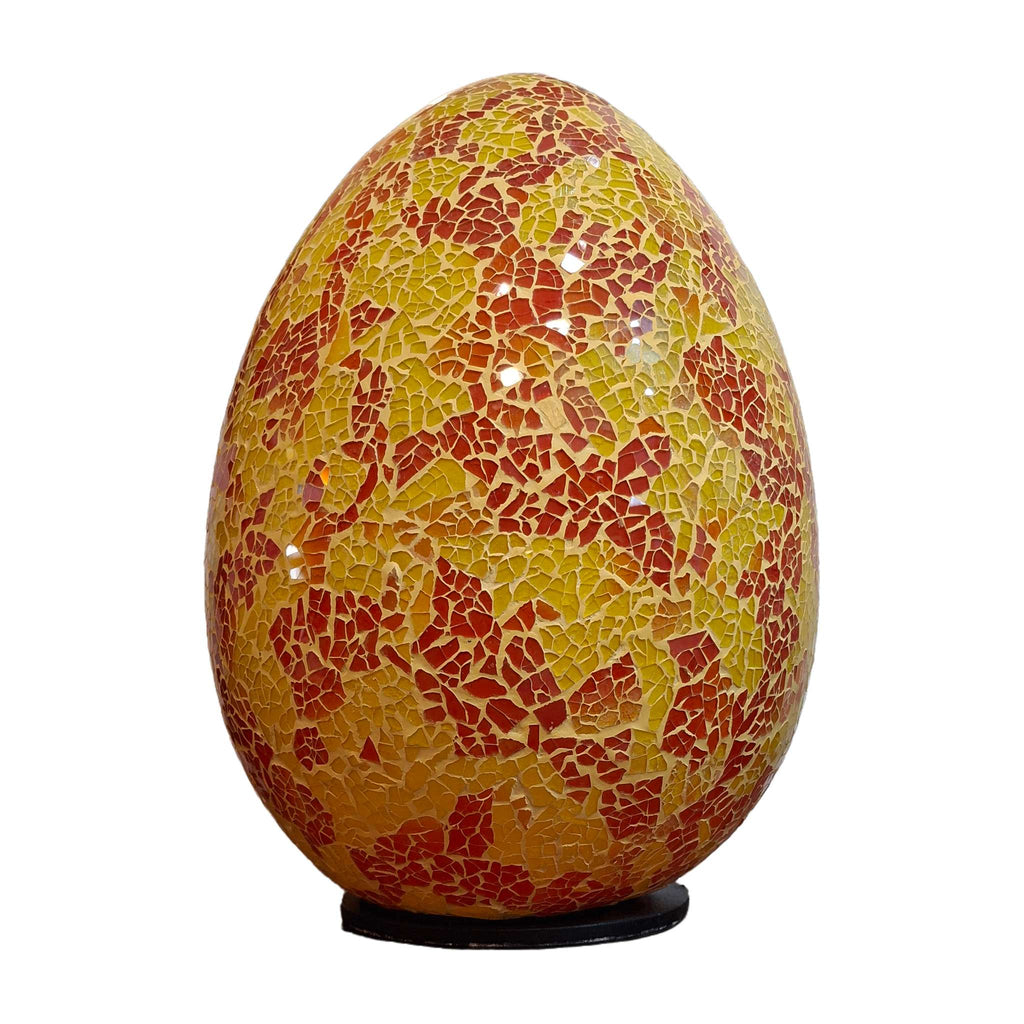 Lampada etnica in mosaico di vetro giallo rosso - ETNICBAY