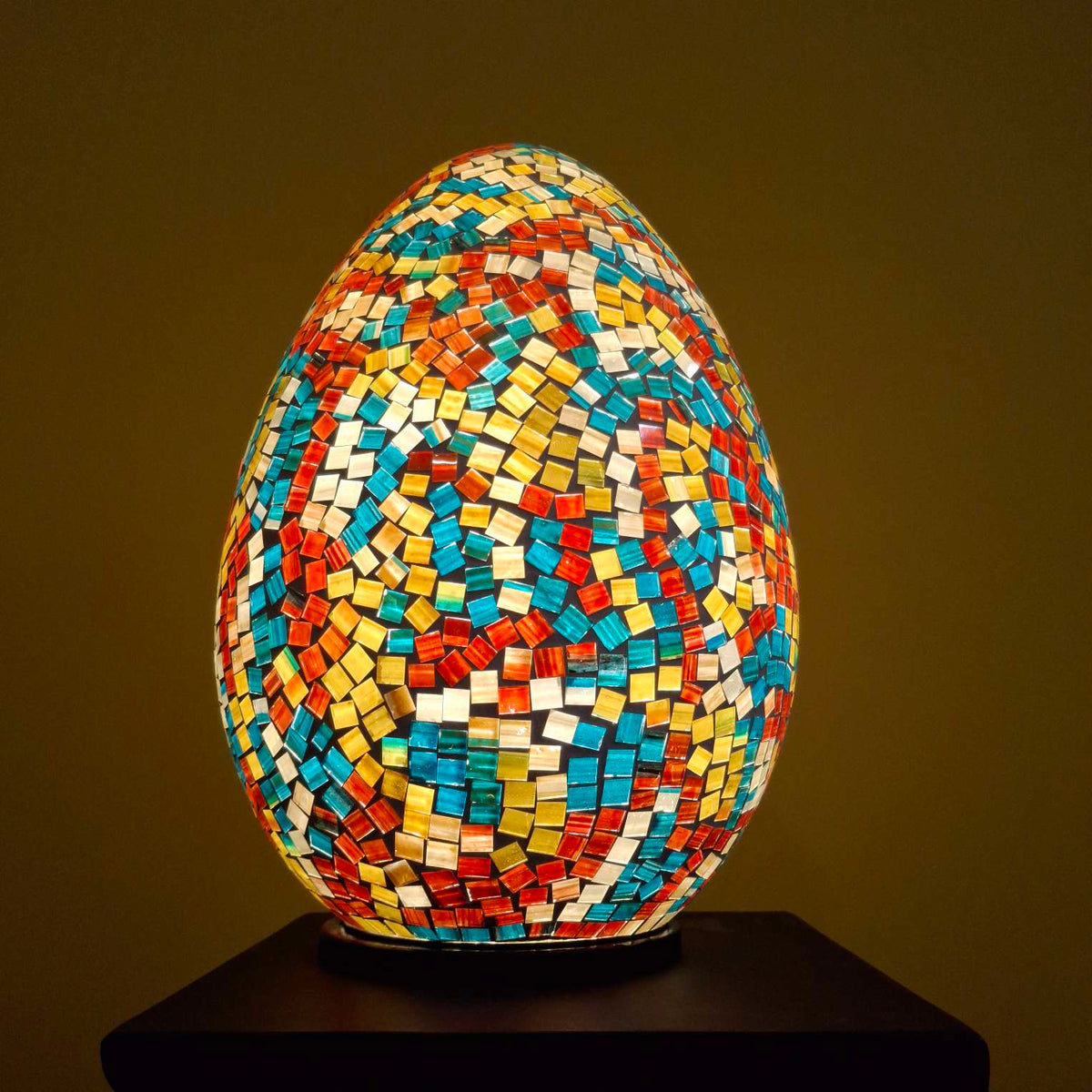 Lampada etnica da tavolo abatjour in vetro