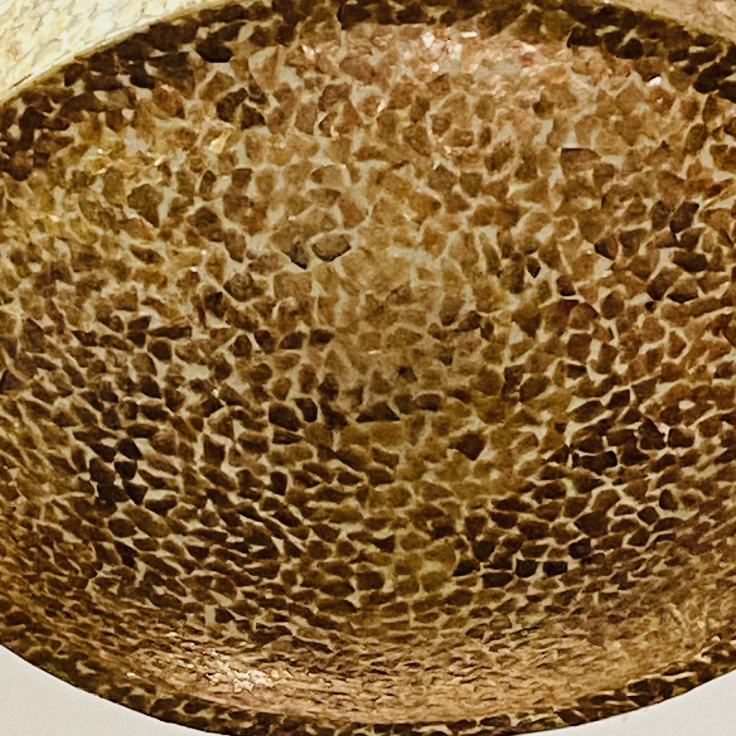 Plafonnier lustre en nacre dorée