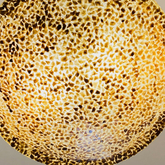 Plafonnier lustre en nacre dorée