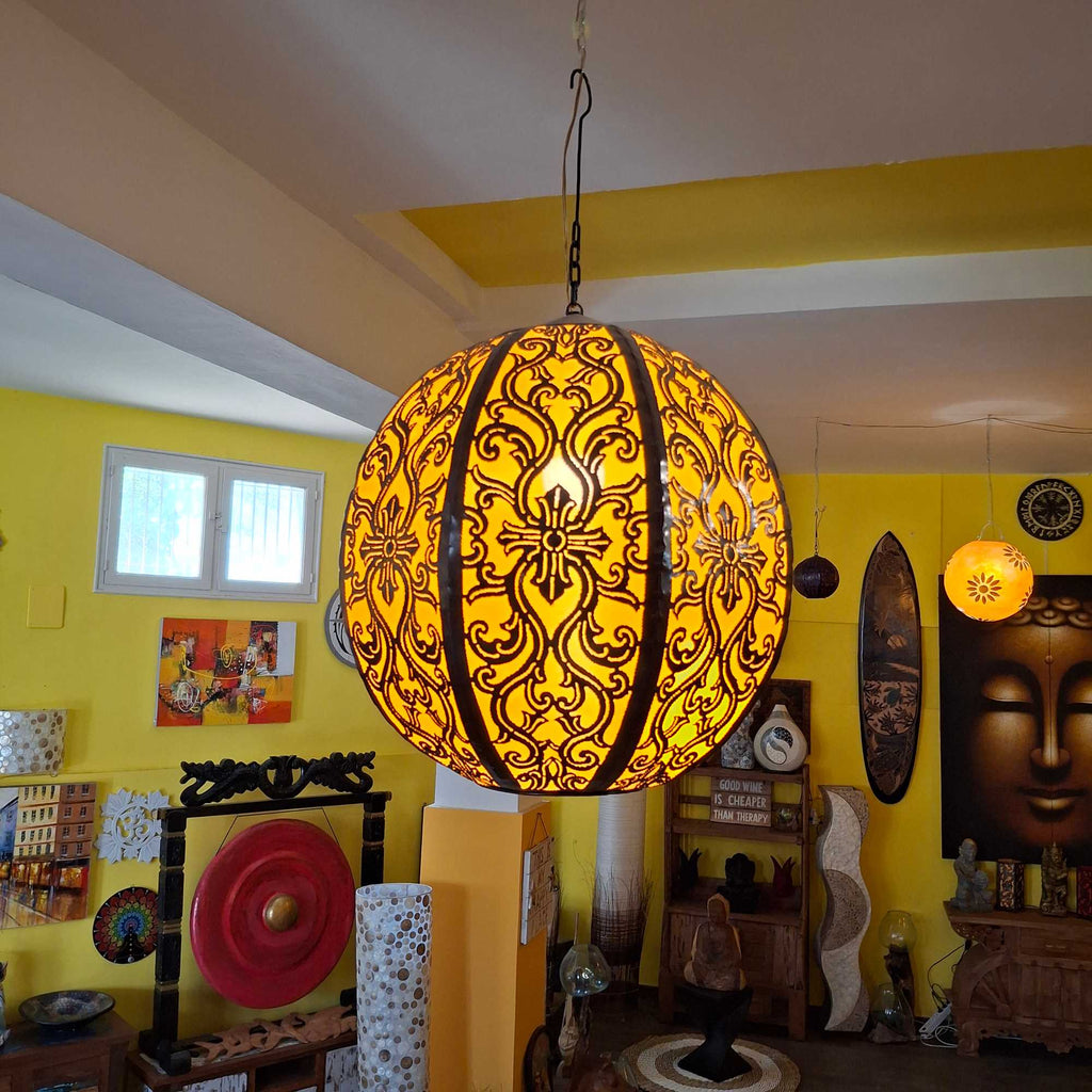 Lampadario etnico in ferro lanterna orientale