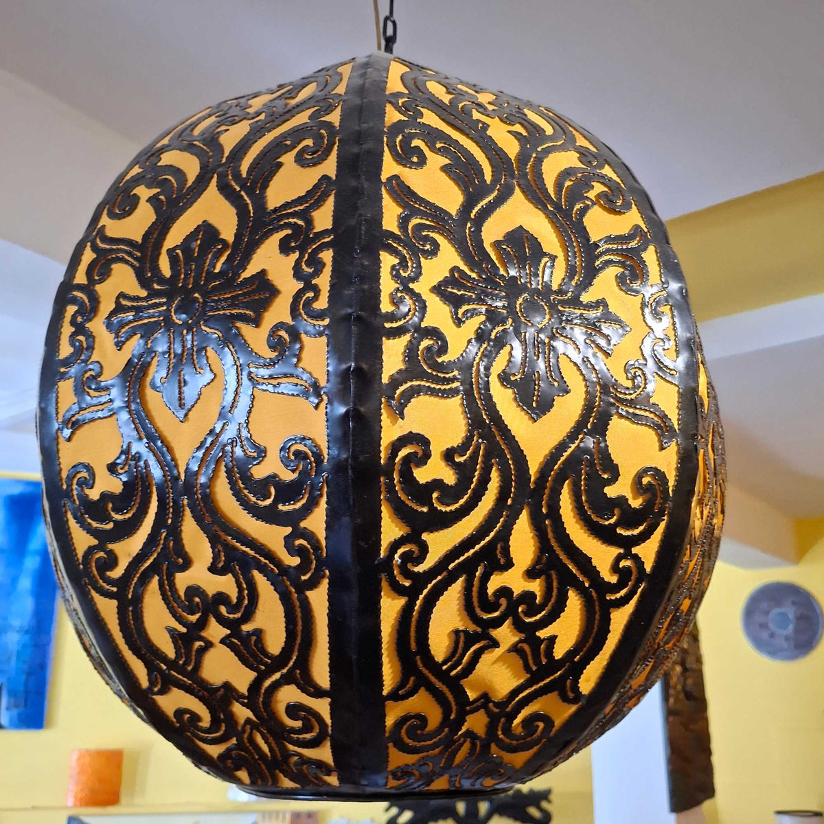 Lampadario etnico in ferro lanterna orientale
