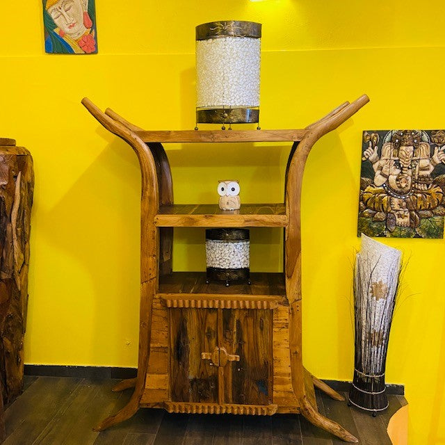 Mobile Etnico Credenza in Teak libreria wabi sabi