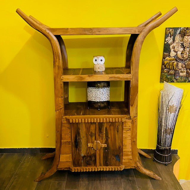 Libreria etnica wabi sabi credenza in legno teak - ETNICBAY