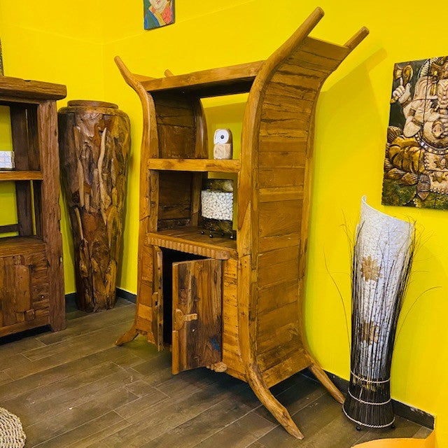 Mobile Etnico Credenza in Teak libreria wabi sabi