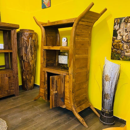 Mobile Etnico Credenza in Teak libreria wabi sabi