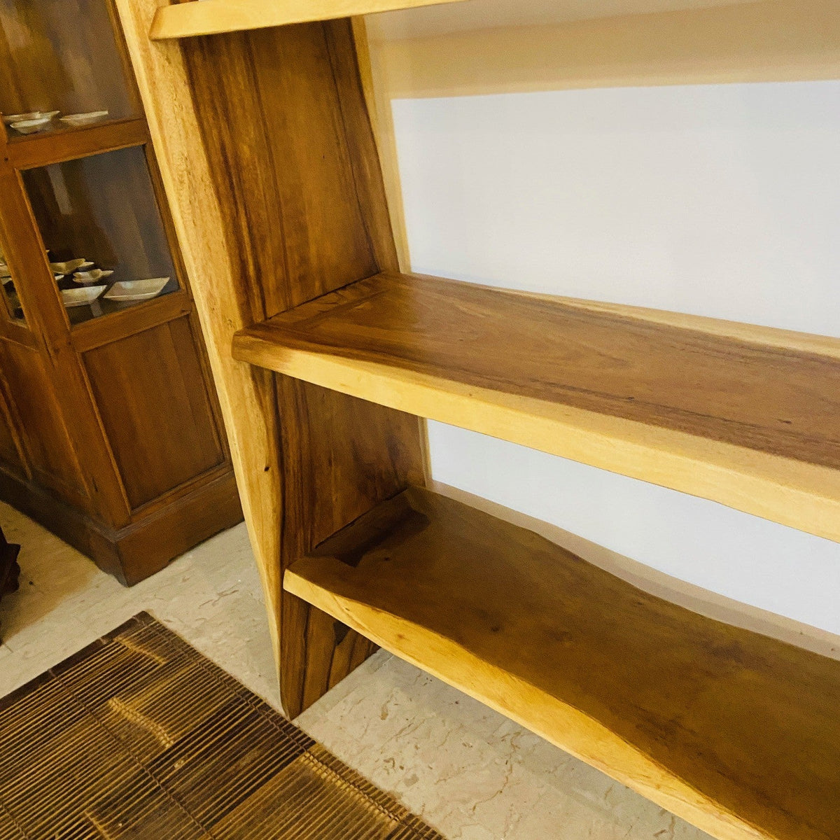 Libreria etnica legno massello parete attrezzata - ETNICBAY