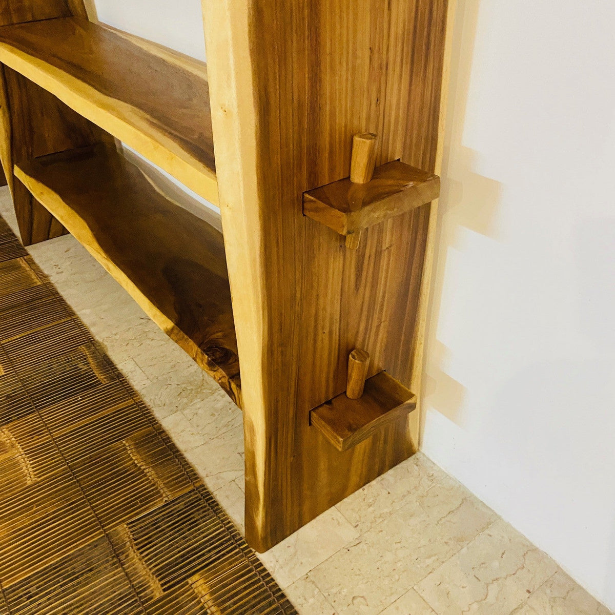Libreria etnica legno massello parete attrezzata - ETNICBAY