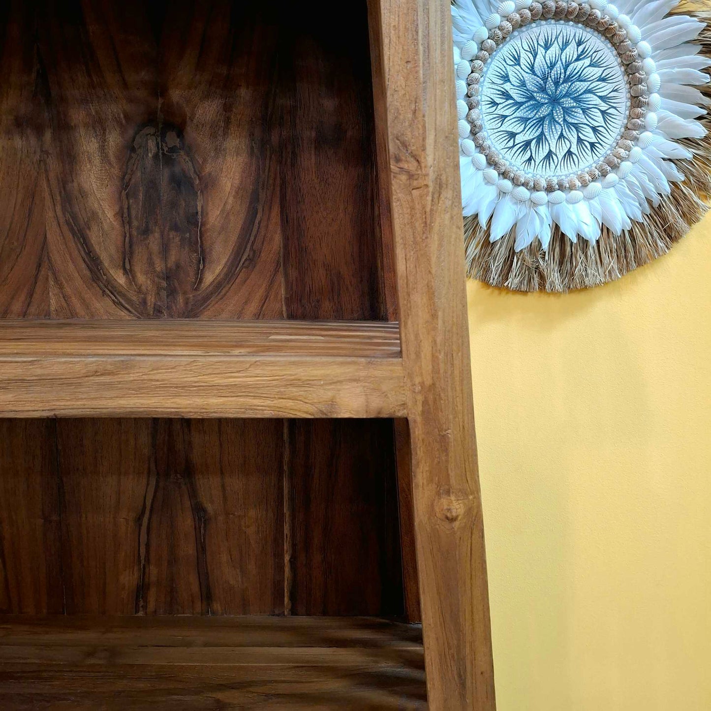 Libreria etnica in legno teak mobile espositore