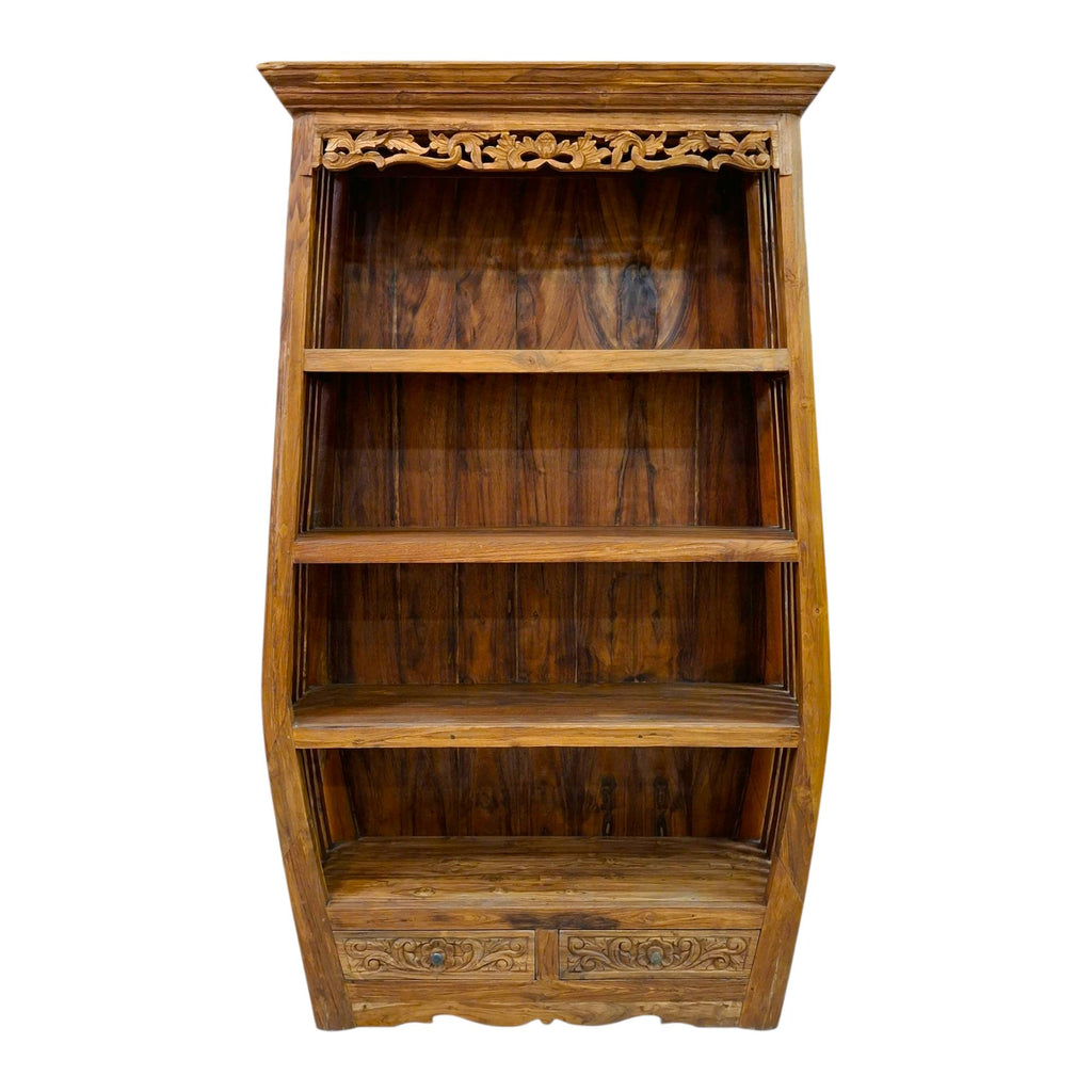 Libreria etnica in legno teak mobile espositore