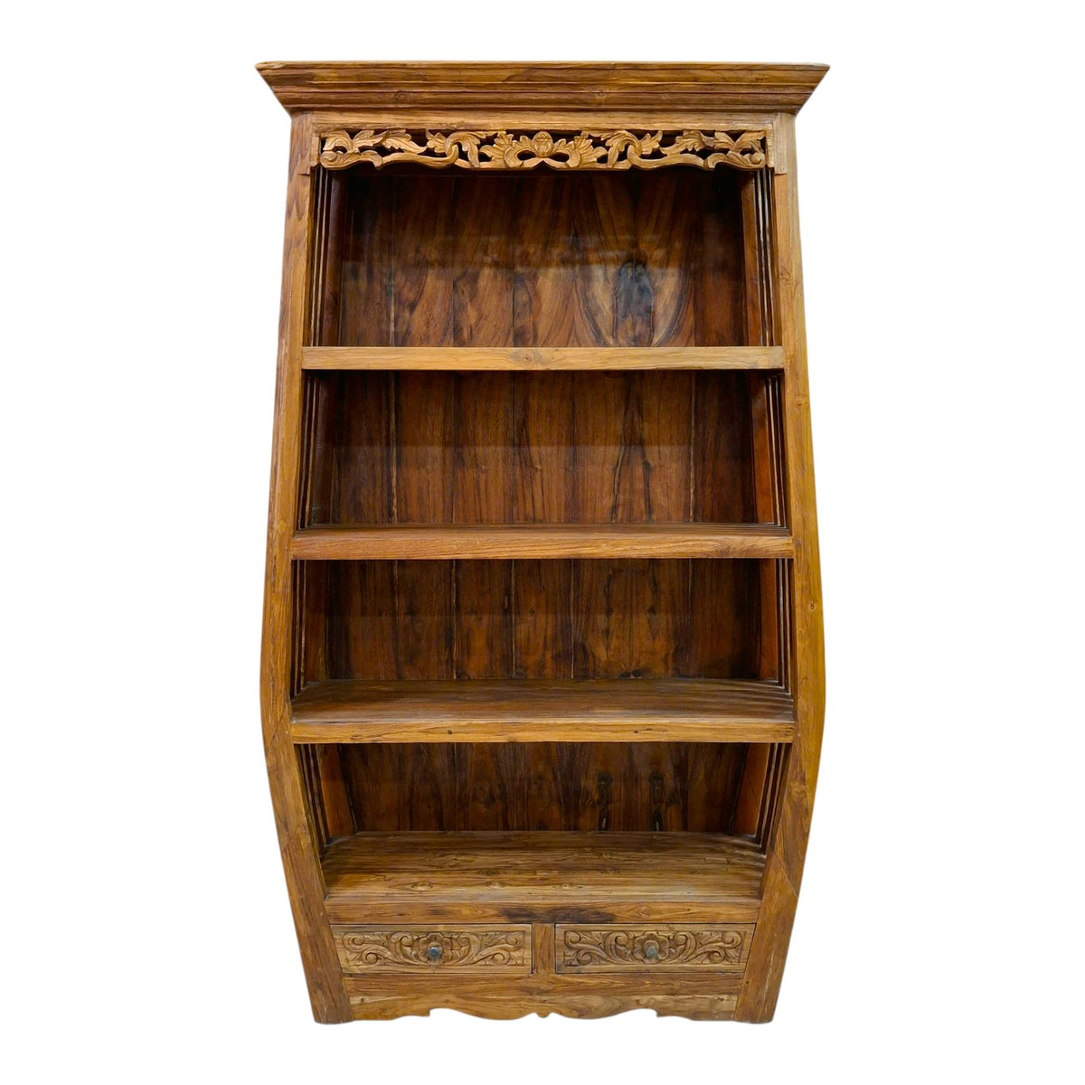Libreria etnica in legno teak mobile espositore