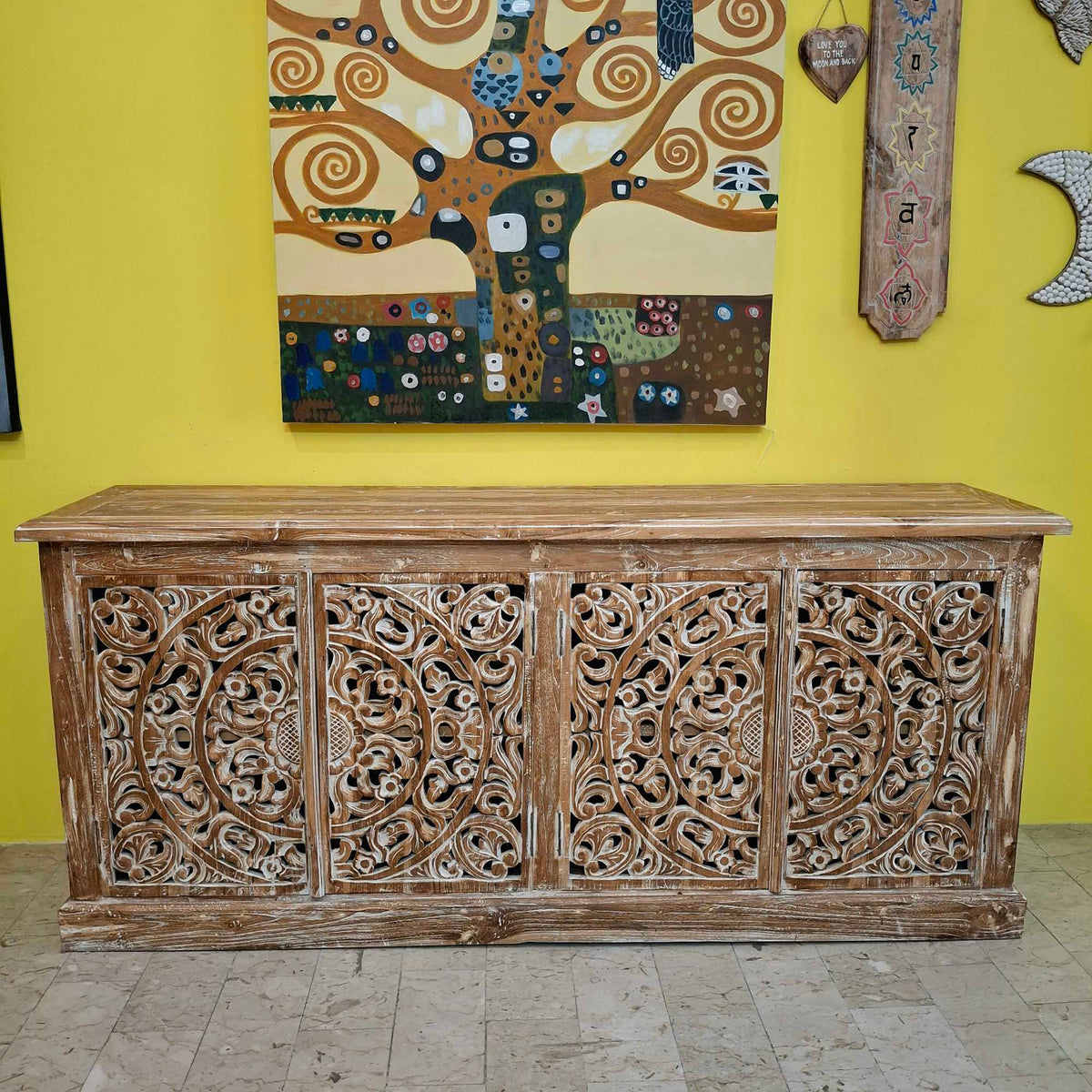 Madia etnica mobile in legno teak buffet shabby