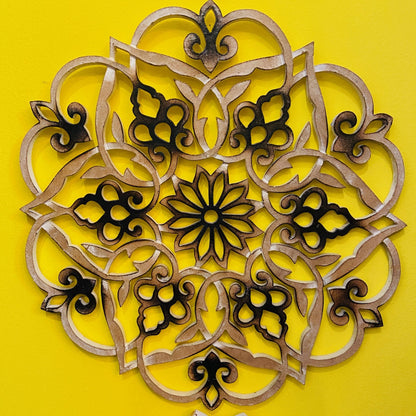Ethnic mandala lotus flower wall decoration