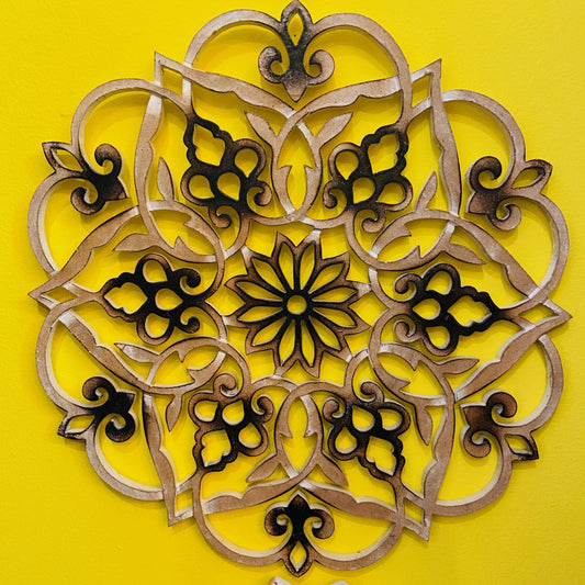 Décoration murale ethnique mandala fleur de lotus