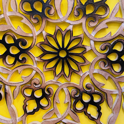 Ethnic mandala lotus flower wall decoration
