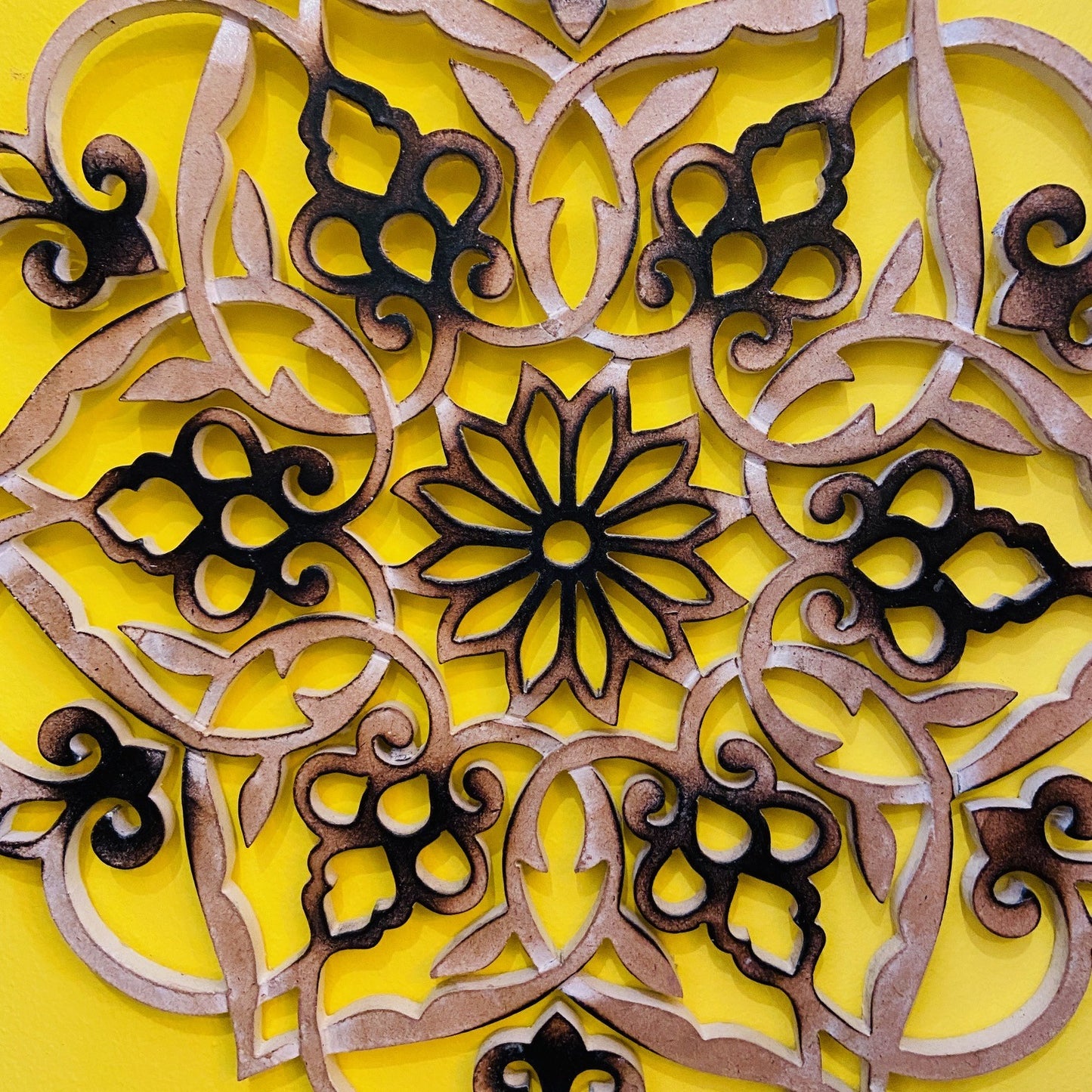 Ethnic mandala lotus flower wall decoration