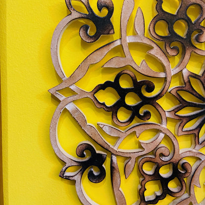 Ethnic mandala lotus flower wall decoration
