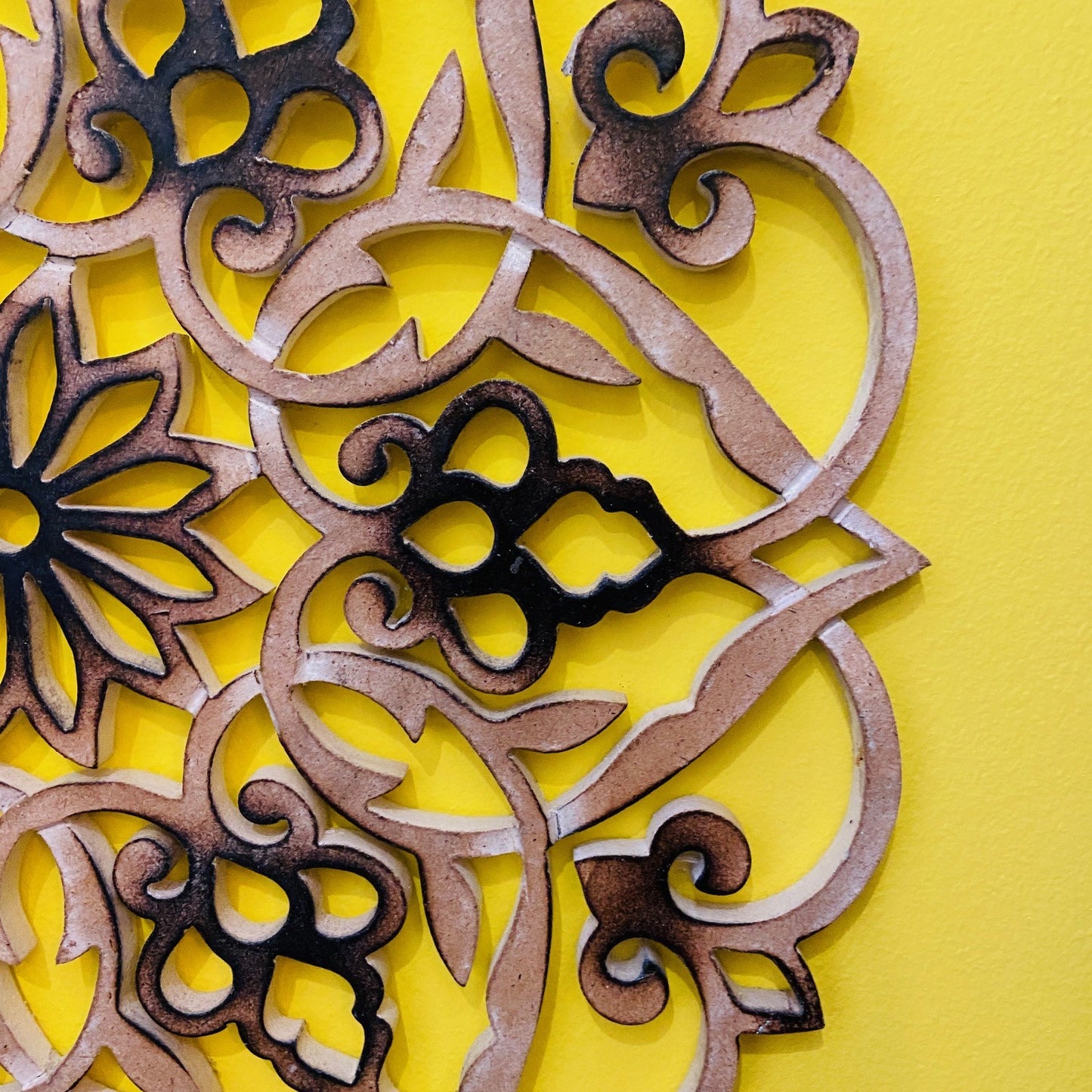 Ethnic mandala lotus flower wall decoration