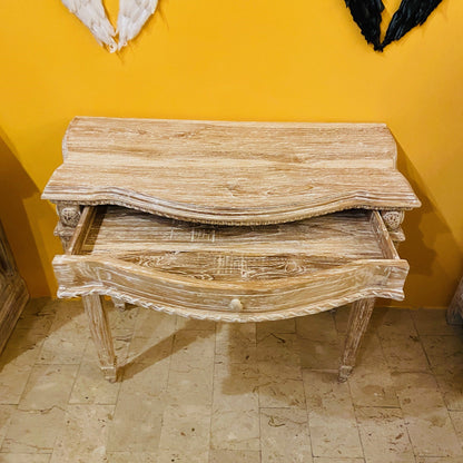 Bureau ethnique en teck Bureau colonial shabby