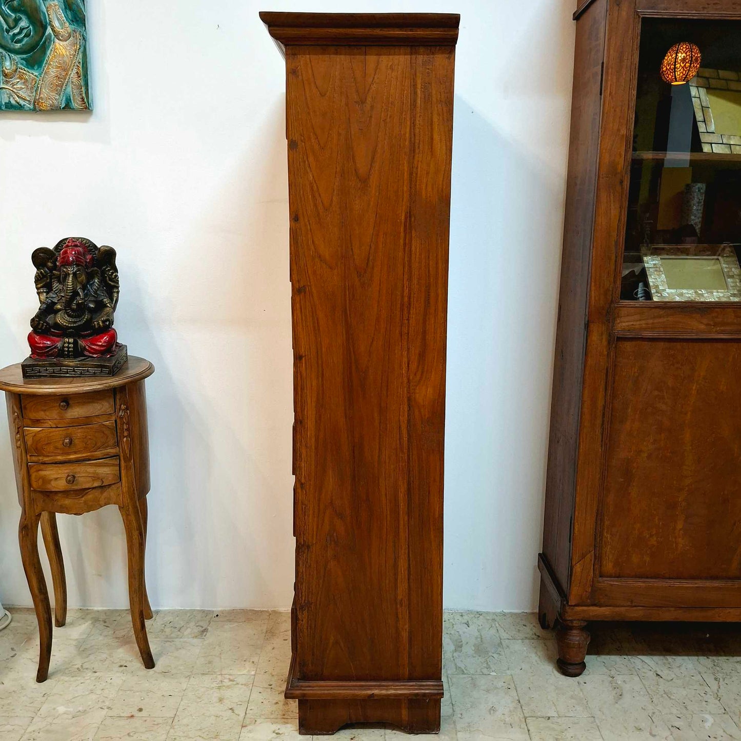 Mobile cassettiera etnica 9 cassetti in legno teak