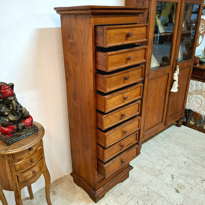 Mobile cassettiera etnica 9 cassetti in legno teak
