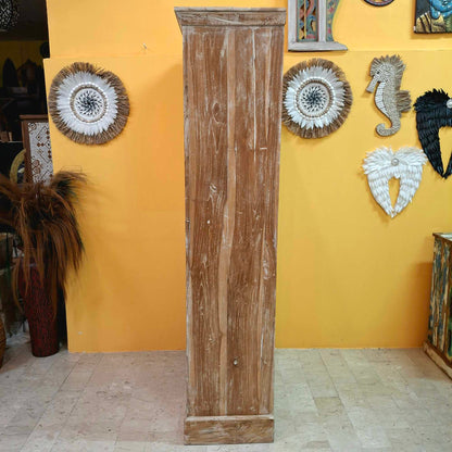Mobile credenza a colonna etnica intagli floreali