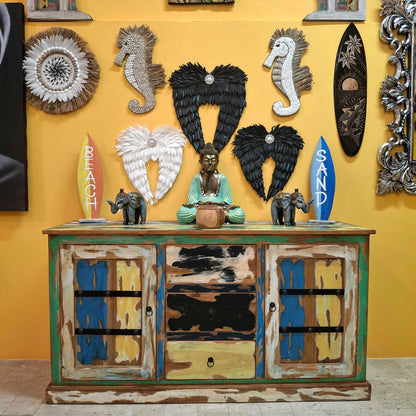 Mobile credenza etnica in legno teak