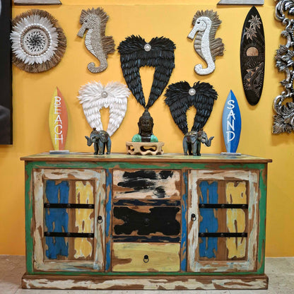 Mobile credenza etnica in legno teak