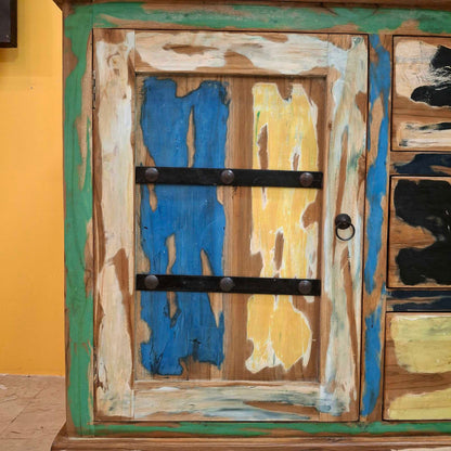 Mobile credenza etnica in legno teak