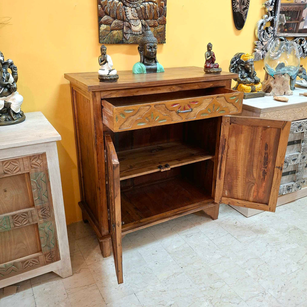 Ethnisches Möbel Sideboard Anrichte 2 Schubladen 2 Türen