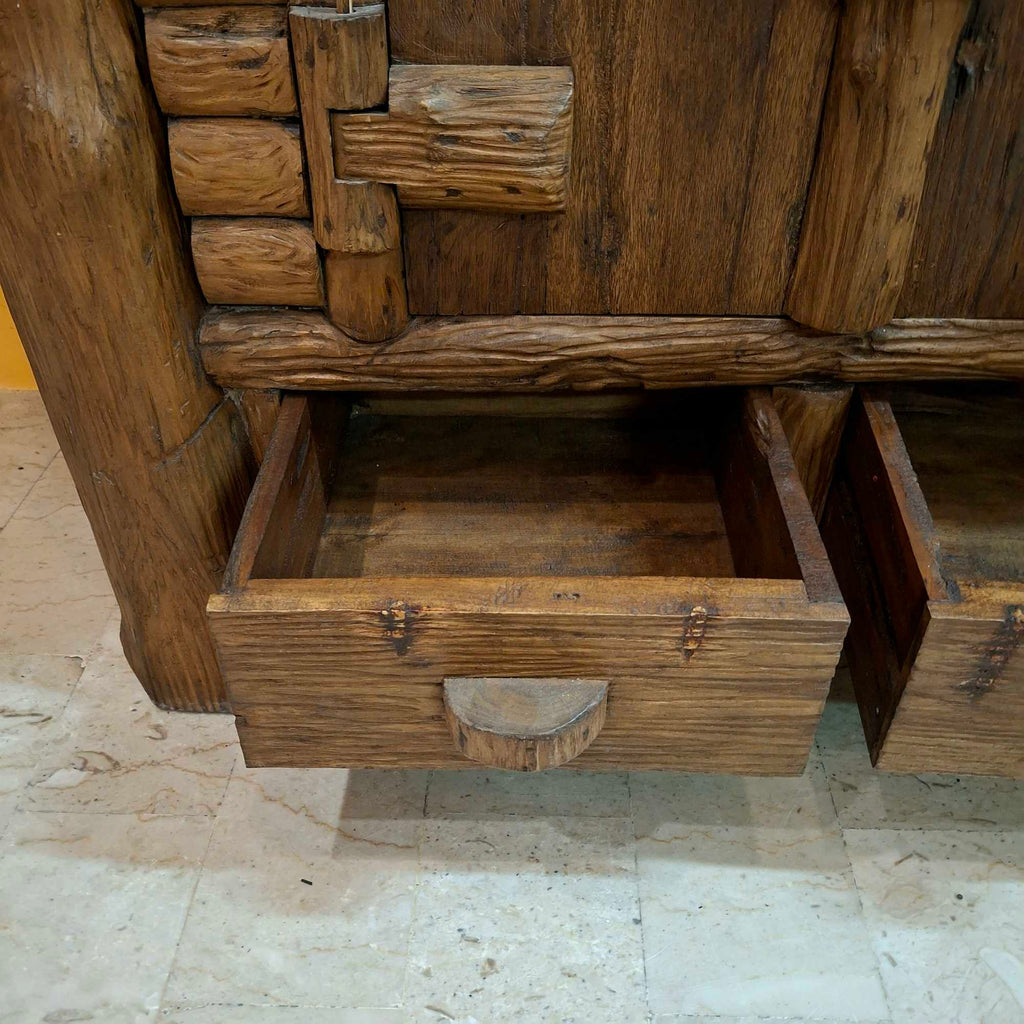 Mobile etnico credenza rustica libreria wabisabi