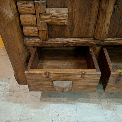 Mobile etnico linea Flintstones in legno teak