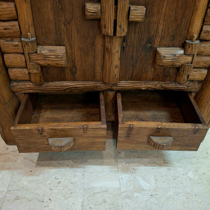 Mobile etnico linea Flintstones in legno teak