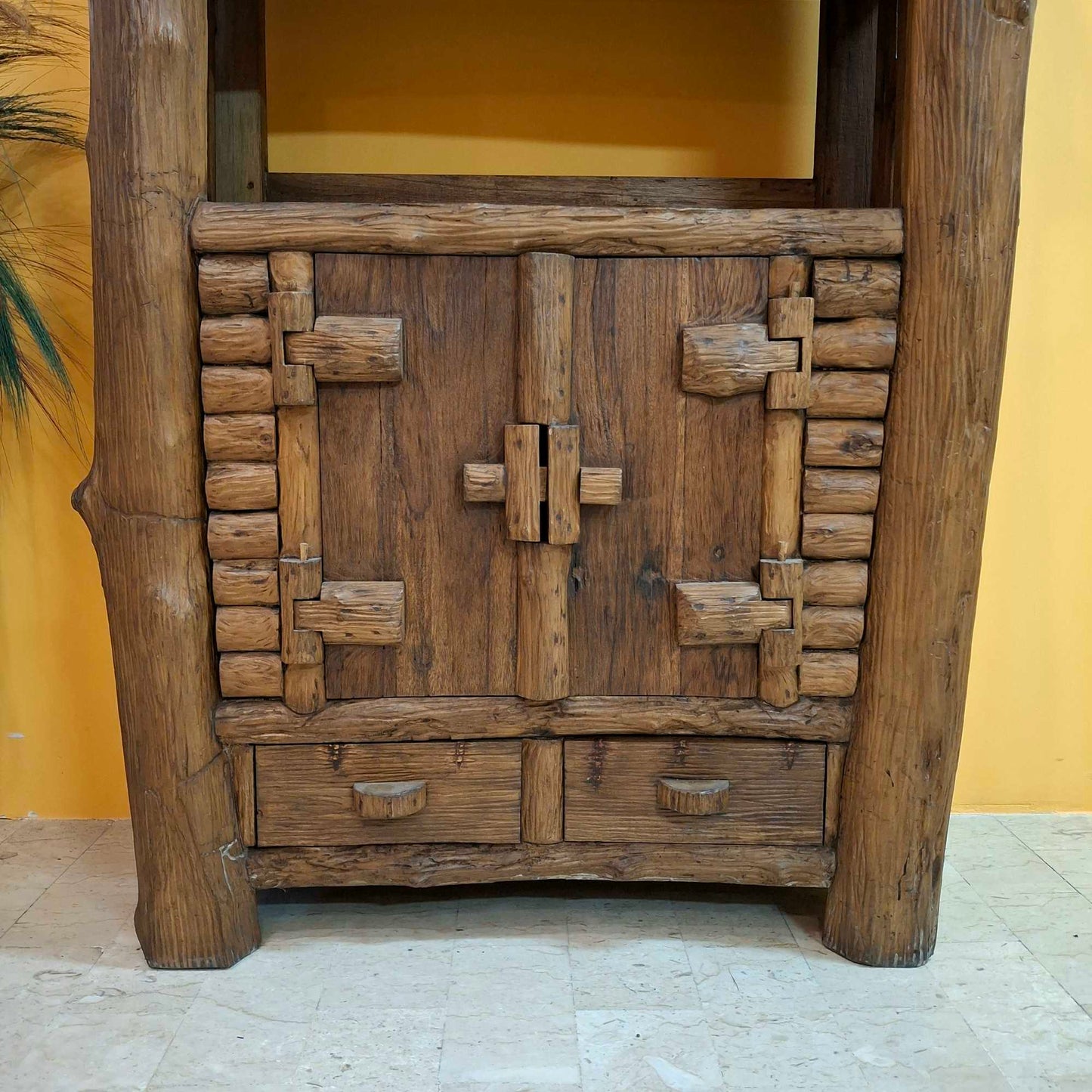 Mobile etnico linea Flintstones in legno teak
