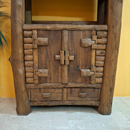 Mobile etnico linea Flintstones in legno teak