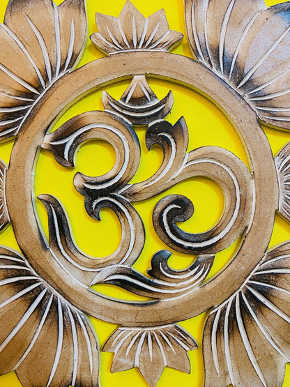 Om wall decoration lotus flower ethnic Hindu