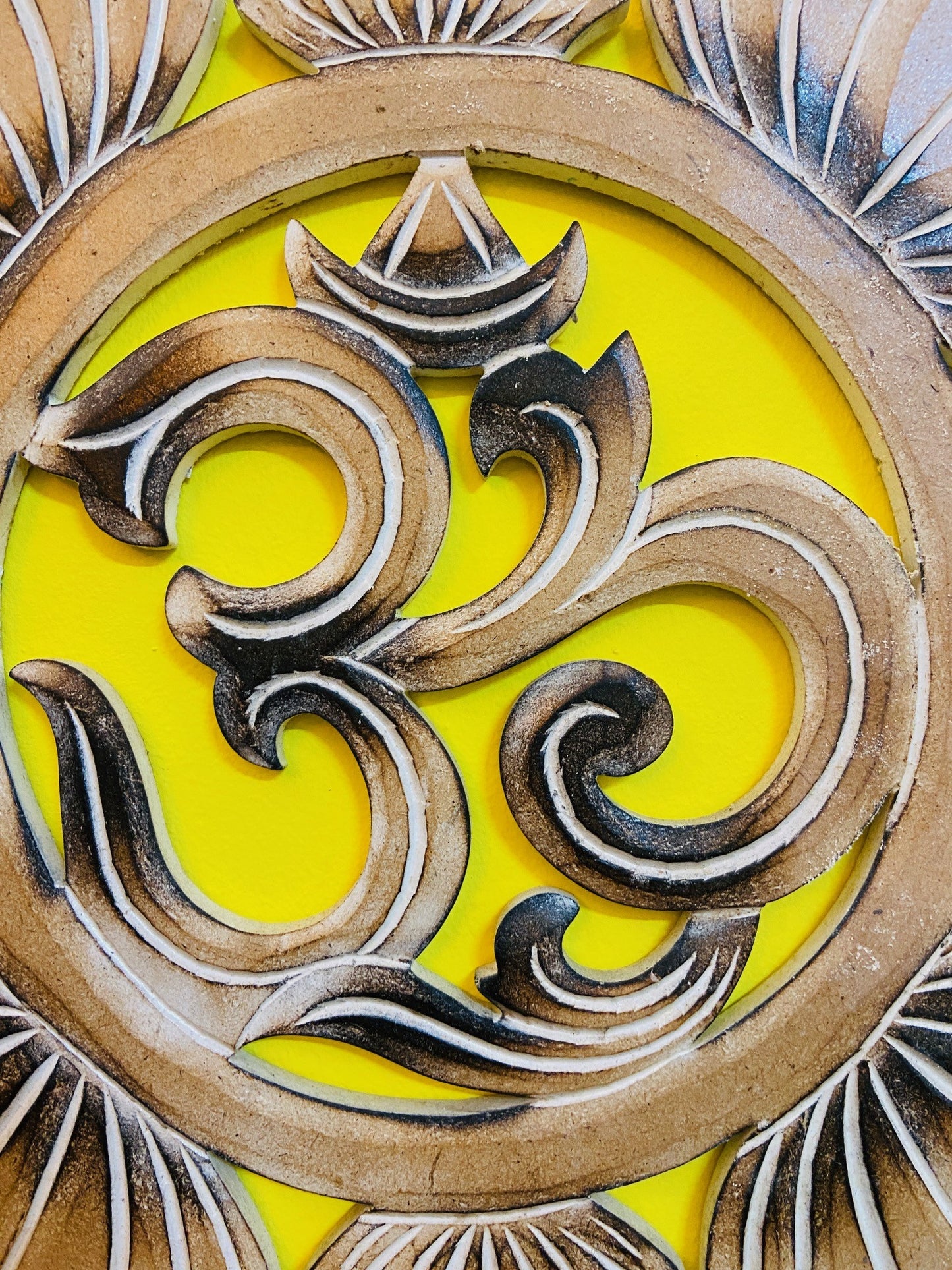 Om wall decoration lotus flower ethnic Hindu