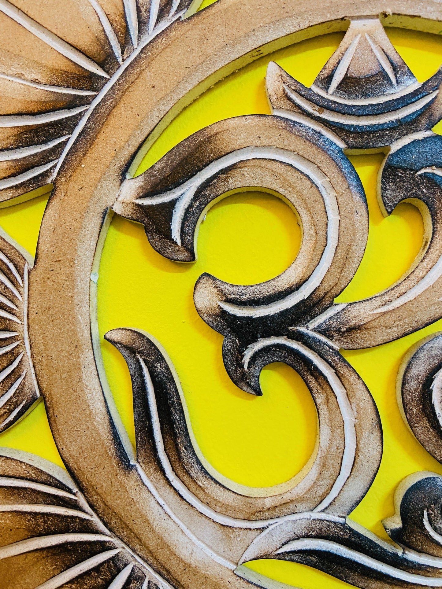 Om wall decoration lotus flower ethnic Hindu