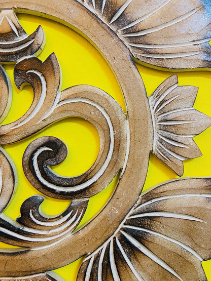 Om wall decoration lotus flower ethnic Hindu