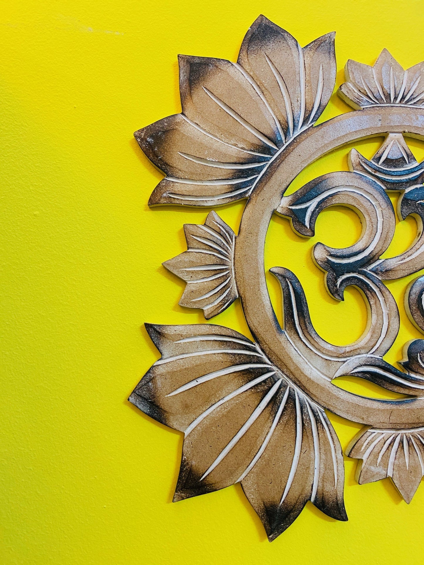 Om wall decoration lotus flower ethnic Hindu