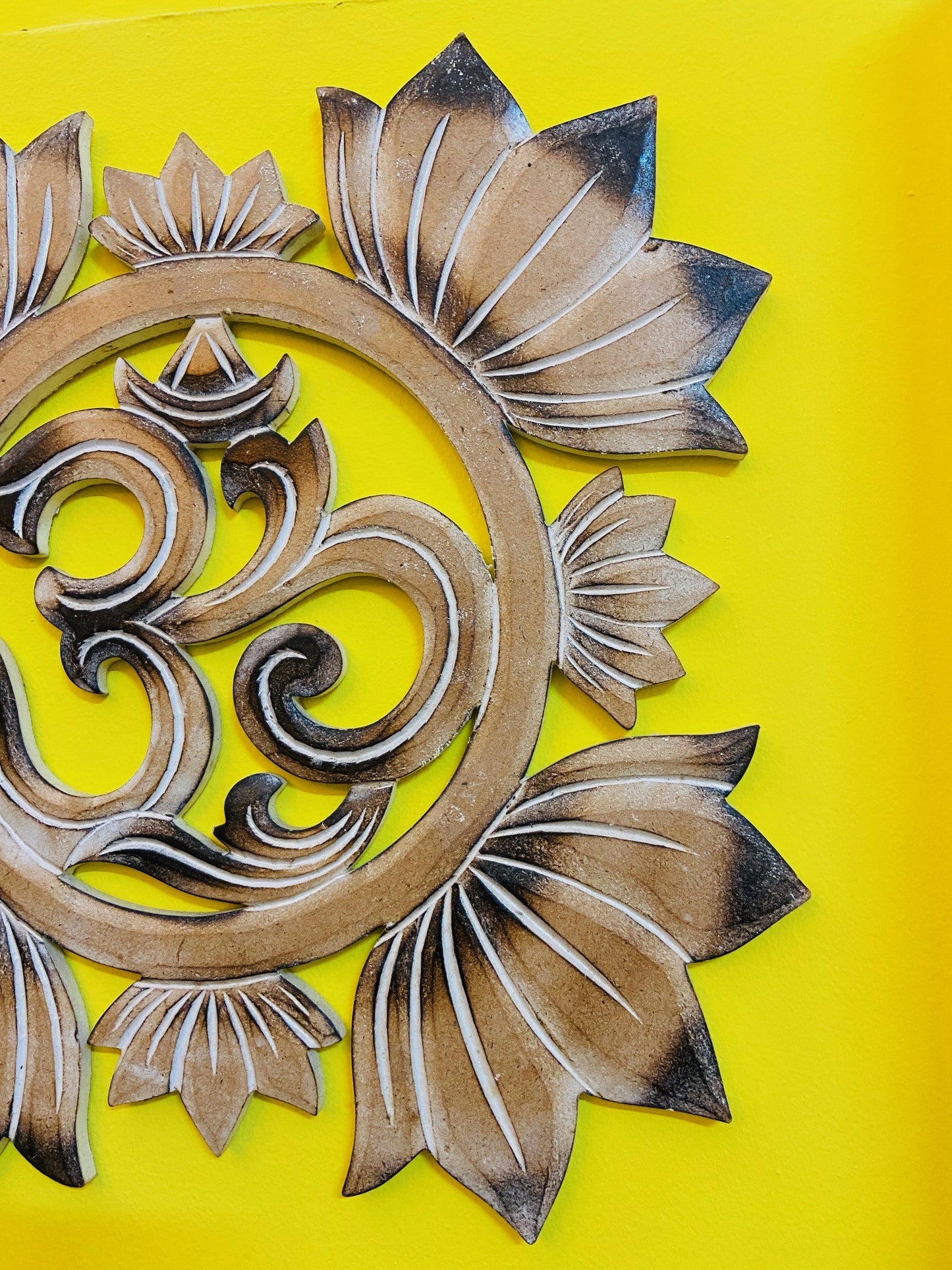 Om wall decoration lotus flower ethnic Hindu